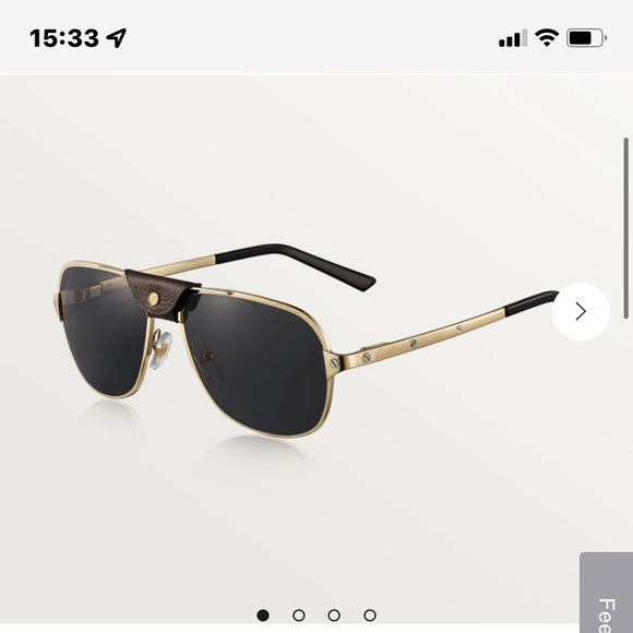 Lunettes authentique Cartier « vintage » couleur Noir,Gold - Picture 5 of 8